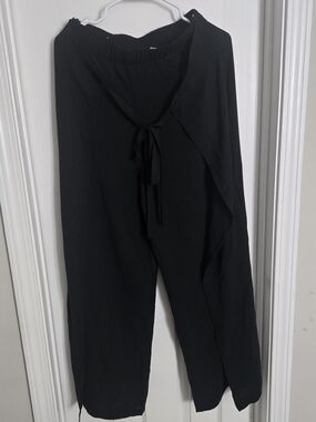 Zara Black Women's Relaxed Drawstring Pants Size M **